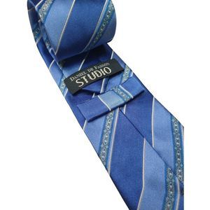 Daniel de Fasson Blue Striped & Paisley Tie